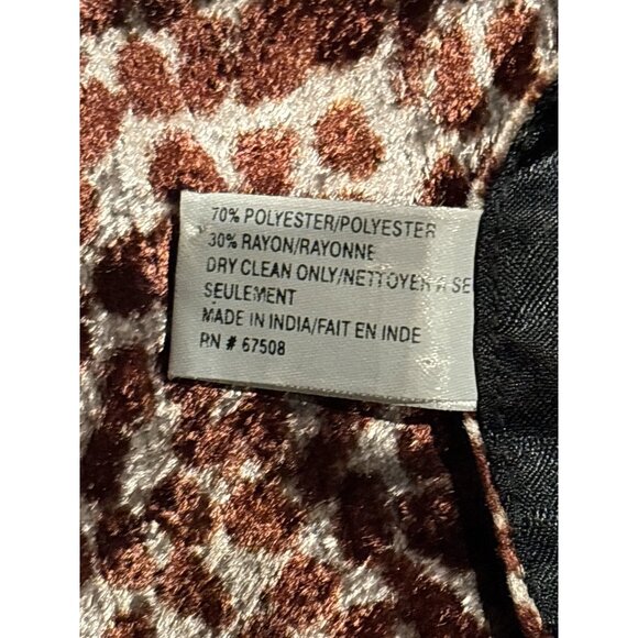 Collection XIIX LTD. Leopard Print Brown & Cream Scarf With Fringe Edges - Picture 5 of 8